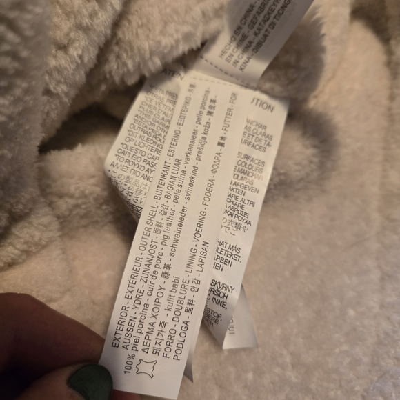 Zara Brown Double Faced Leather Suede Jacket with Cream Lining - Picture 7 of 8